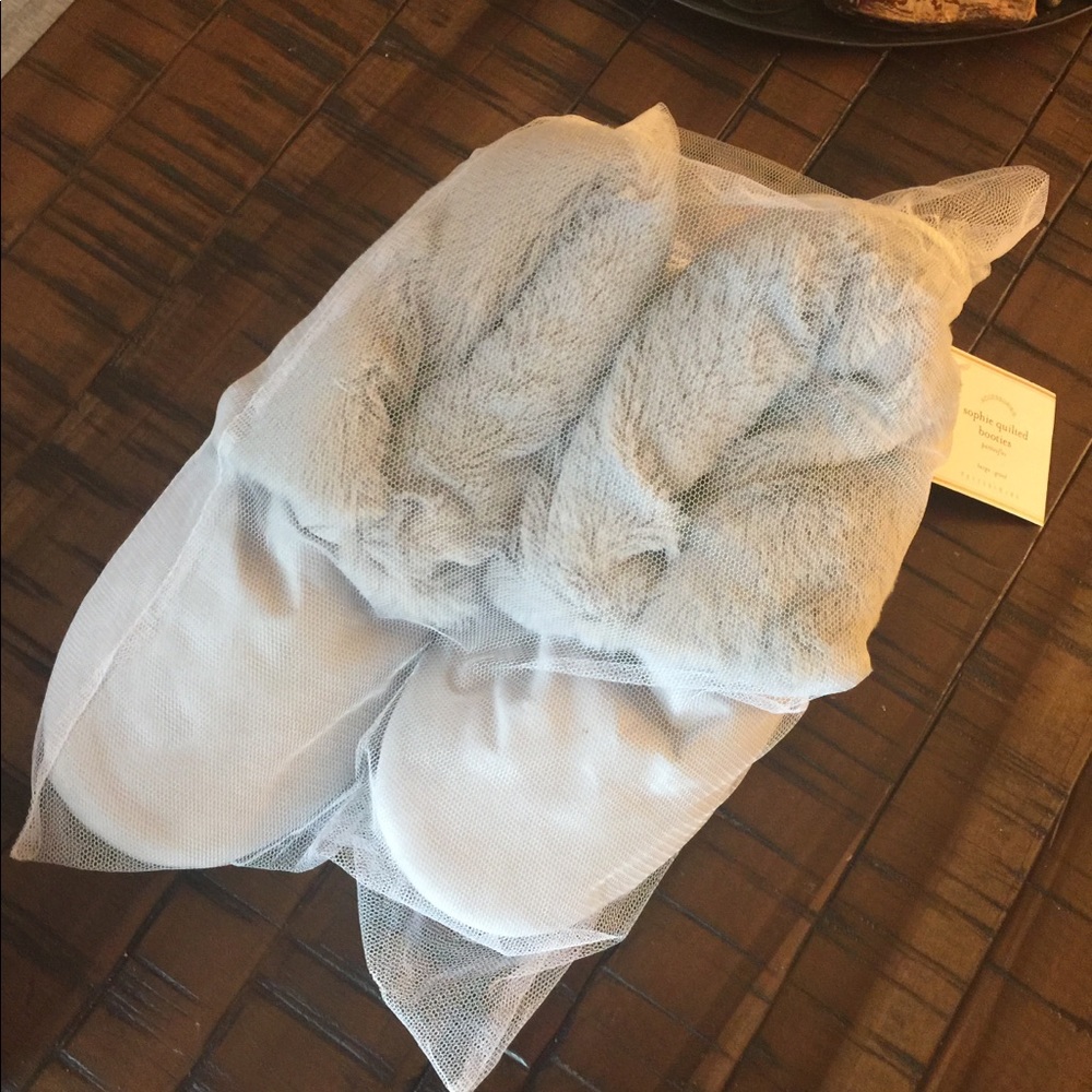 Pottery Barn Sophie Quilted Booties- New With Tags